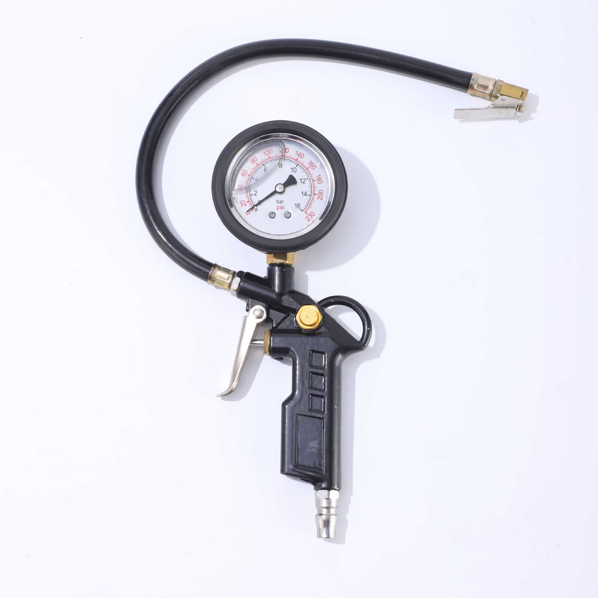 Air pressure gauge, tire pressure gauge, high-precision pressure inflating head, car tire monitor, electronic inflating gun, inflating nozzle