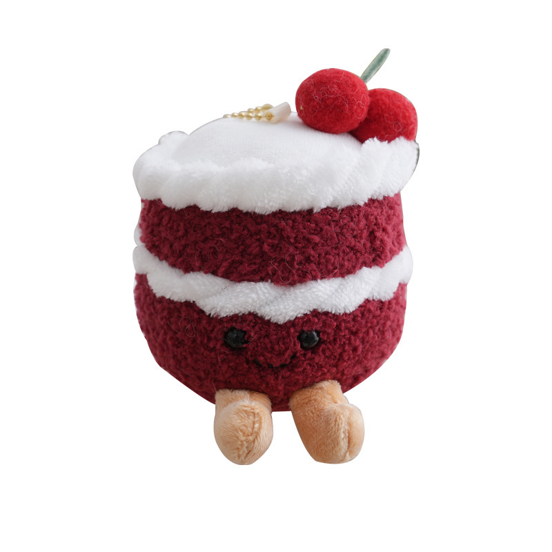 インターネットセレブかわいいグラデーションチェリーケーキぬいぐるみペンダント誕生日ギフト人形人形バッグペンダントホリデーギフト|undefined