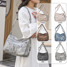 2024夏季新款斜挎包复古单肩包女时尚百搭小众软皮大容量女包批发