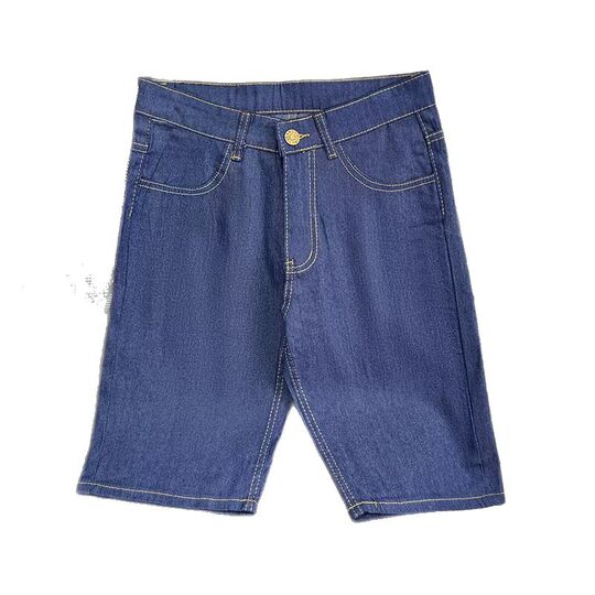 Men's Denim Shorts Straight Loose Summer Thin American Retro Trendy Brand Mid-Length Casual Pants for Middle-Aged Men