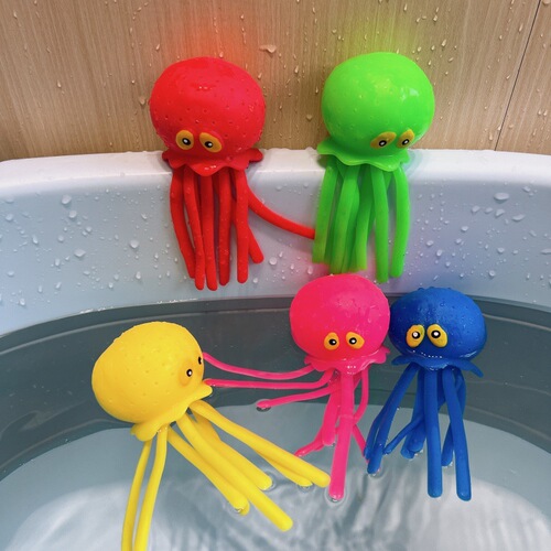 Squid Beads Squeeze Fun Toy for Bathing Summer Octopus Water Absorbent Stress Relief Pressure Relief Water Spray