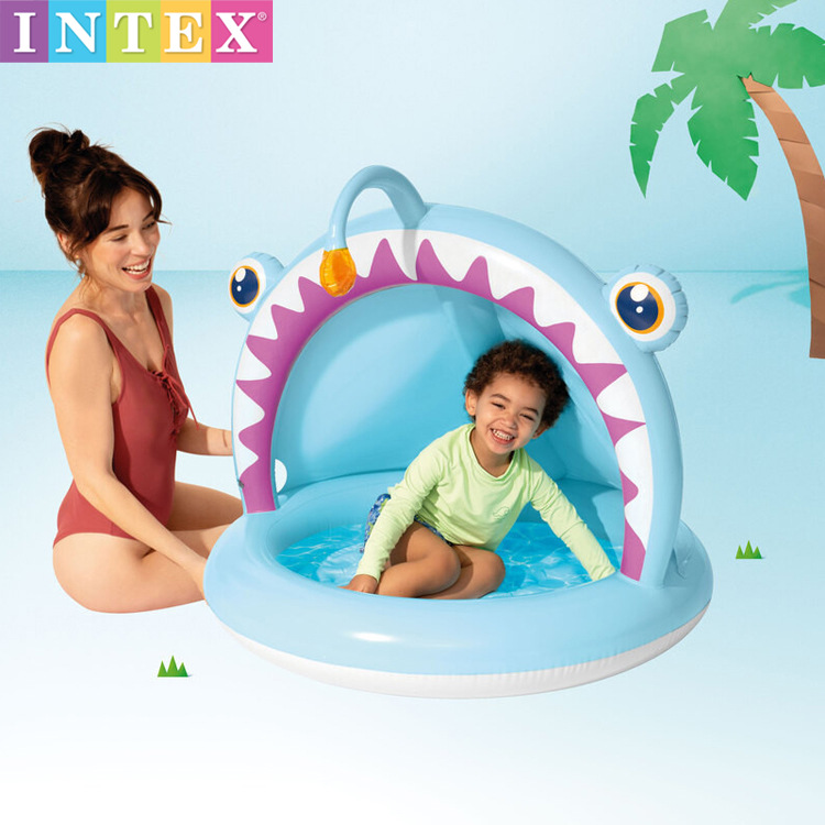 Original genuine goods INTEX inflatable swimming pool lantern fish sunshade paddling pool baby sand pool ocean ball pool 58419