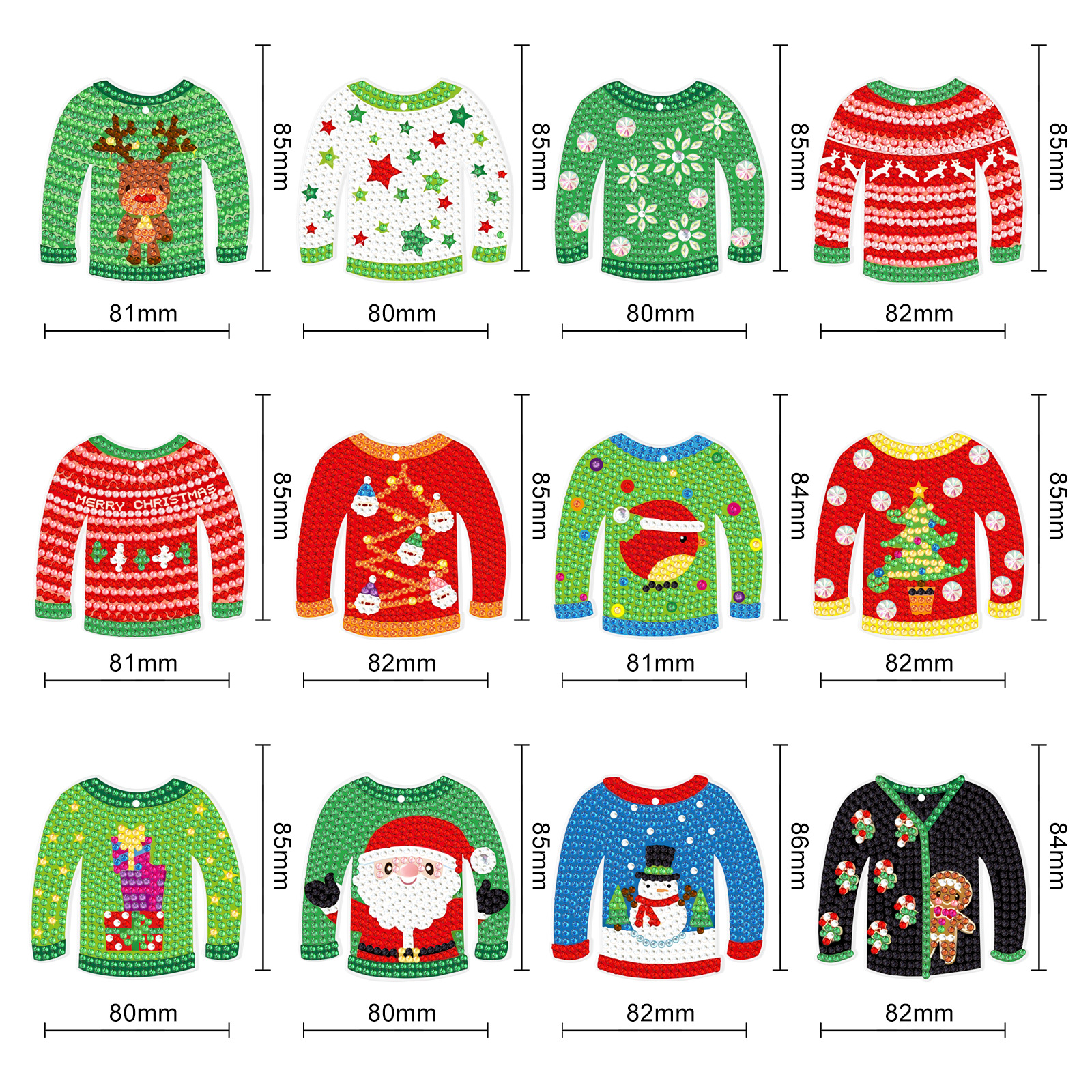 Pintura de diamantes alrededor de Halloween PET material acrílico perforación bordado colgante de Navidad hecha a mano colgante de decoración de sala de estar