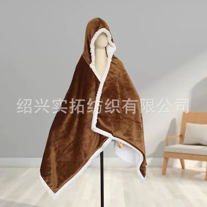 (Cross-border trading), flannel velvet hoody for home use, cloak, duvet, custom-made 4