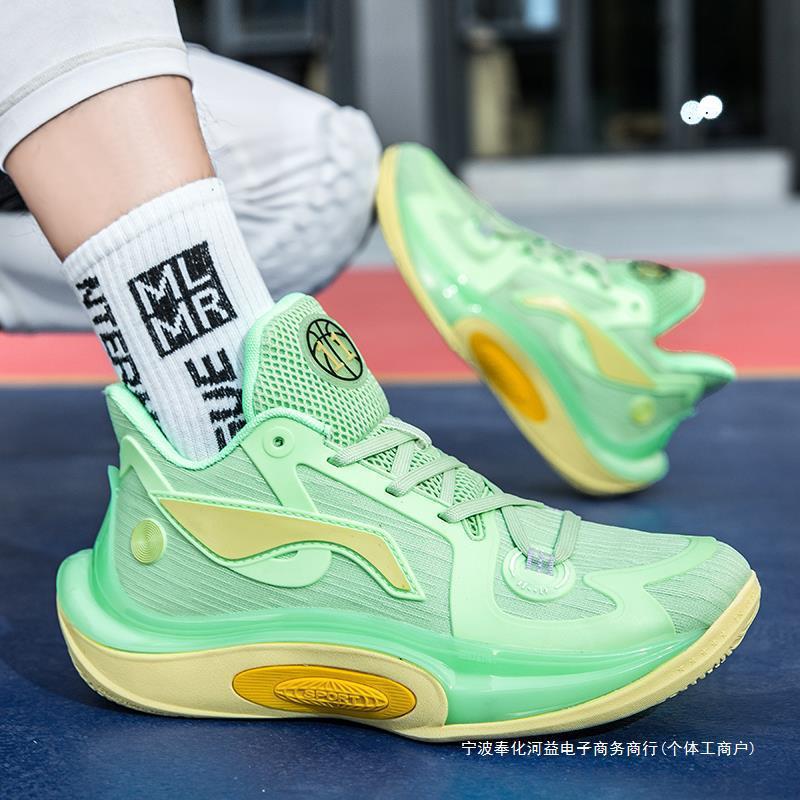 Sound Speed 11 Grain Rain Basketball Shoes Zhongbang Soft Bottom Luminous Breathable Men's and Women's Actual Combat Cement Blue Shoes fleece-lined