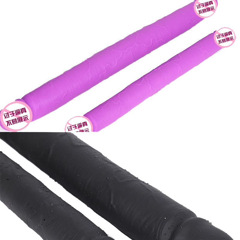 Doble cabeza pene masturbación femenina SM juguetes sexuales back Court femenino Tong simulación suministros para adultos femenino Les Consolador