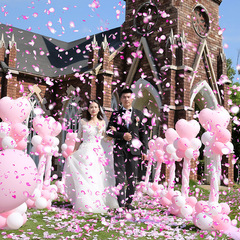 Wedding Confetti Cannon Special Marriage Fireworks Handheld Ribbon Confetti Cannon Fireworks Guest Flower Wedding Celebration Supplies Complete Set