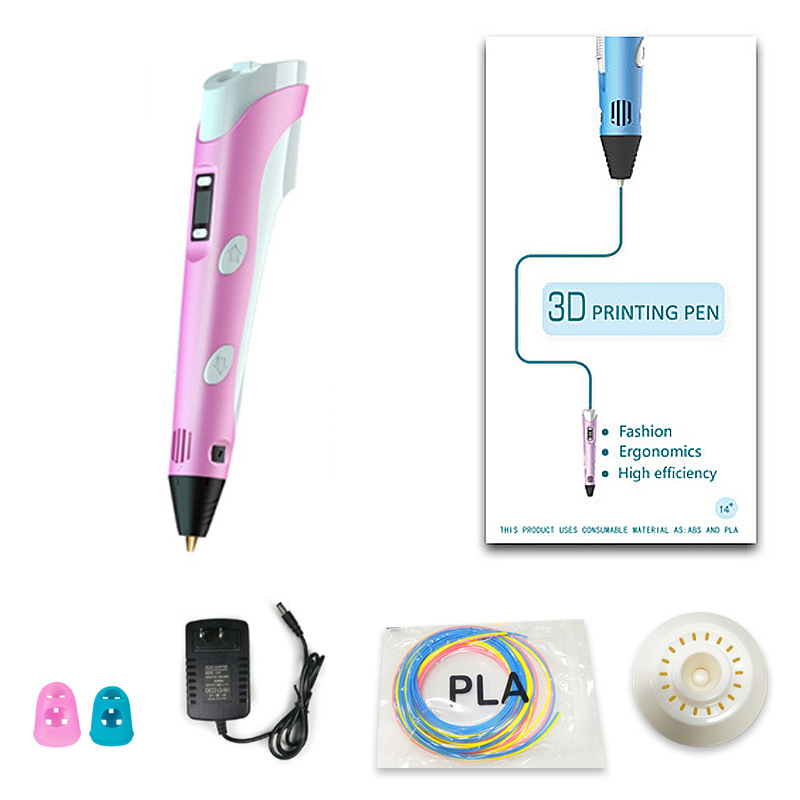 핑거 슬리브가있는 핑크 (전원 어댑터)