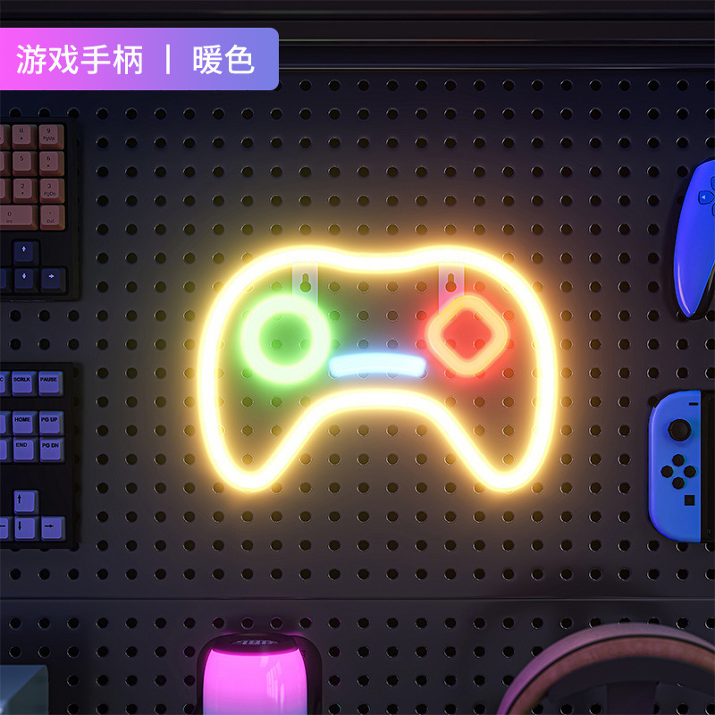 Hole Hole Panel atmósfera lámpara decoración de la sala de deportes LED neón red red modelado pared diseño creativo accesorios de gancho