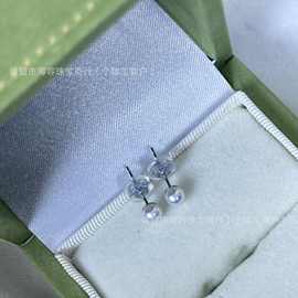 淡水珍珠素钉3-4mm正圆无暇小灯泡迷你小耳钉养耳洞S925纯银耳针