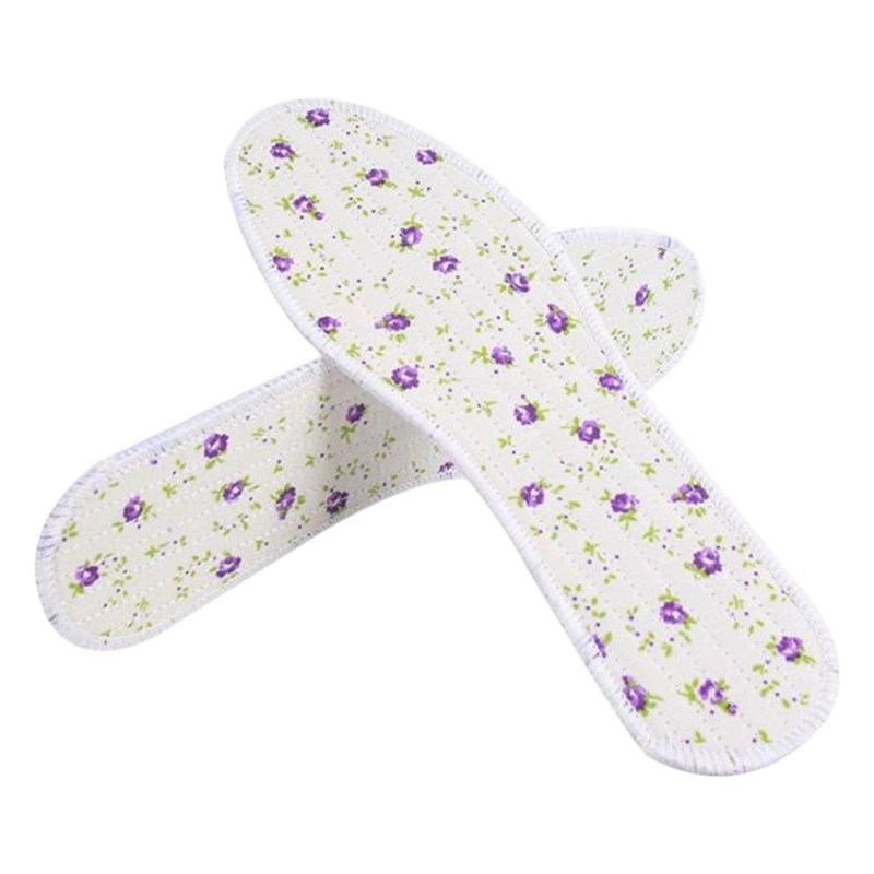 Оптовая Продажа с фабрики маленький цветочный тканевый дезодорант стелька дезодорант впитывающий пот дышащий цветочный Four Seasons Спортивная удобная мужская и женская обувь