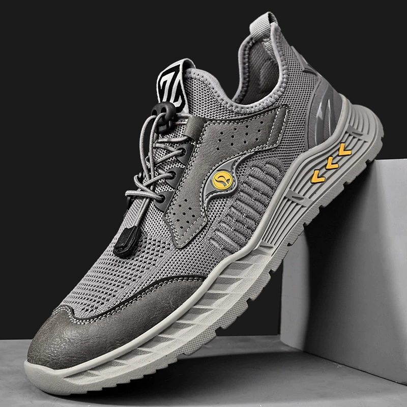 Sports summer casual footwear for leisure, trend non-slip breathable low shoes, Korean style
