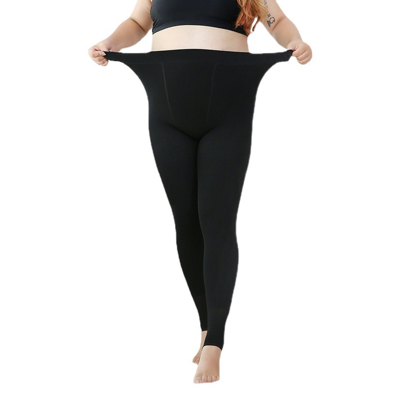 Otoño e Invierno tamaño extra grande luz pierna artefacto 230kg gordita chica gruesa azafata transparente gris extra grande bottoming pantimedias