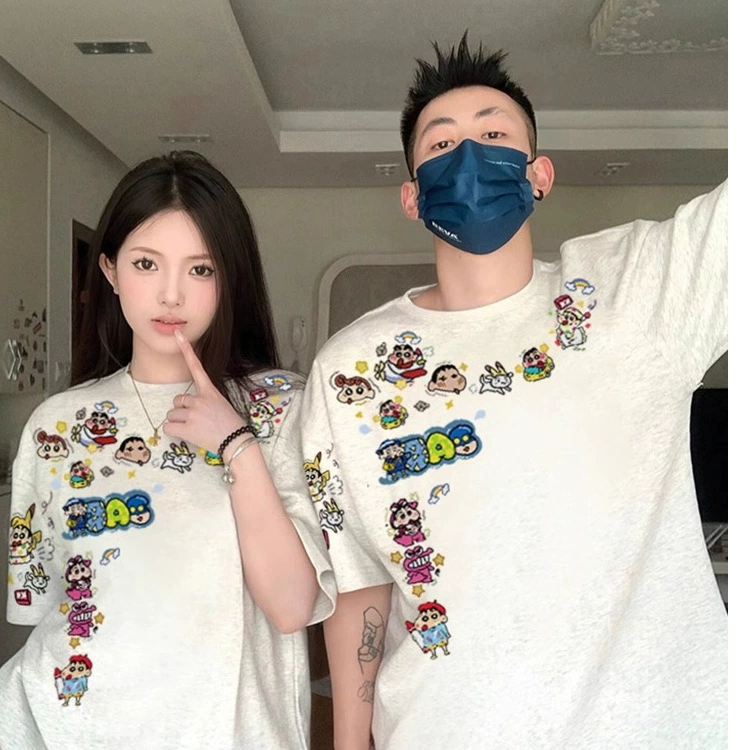 Премиум чувство прилива футболки для мужчин особенно отличается от нишевых дизайнов пара одежда Летний короткий рукав 2025 новый