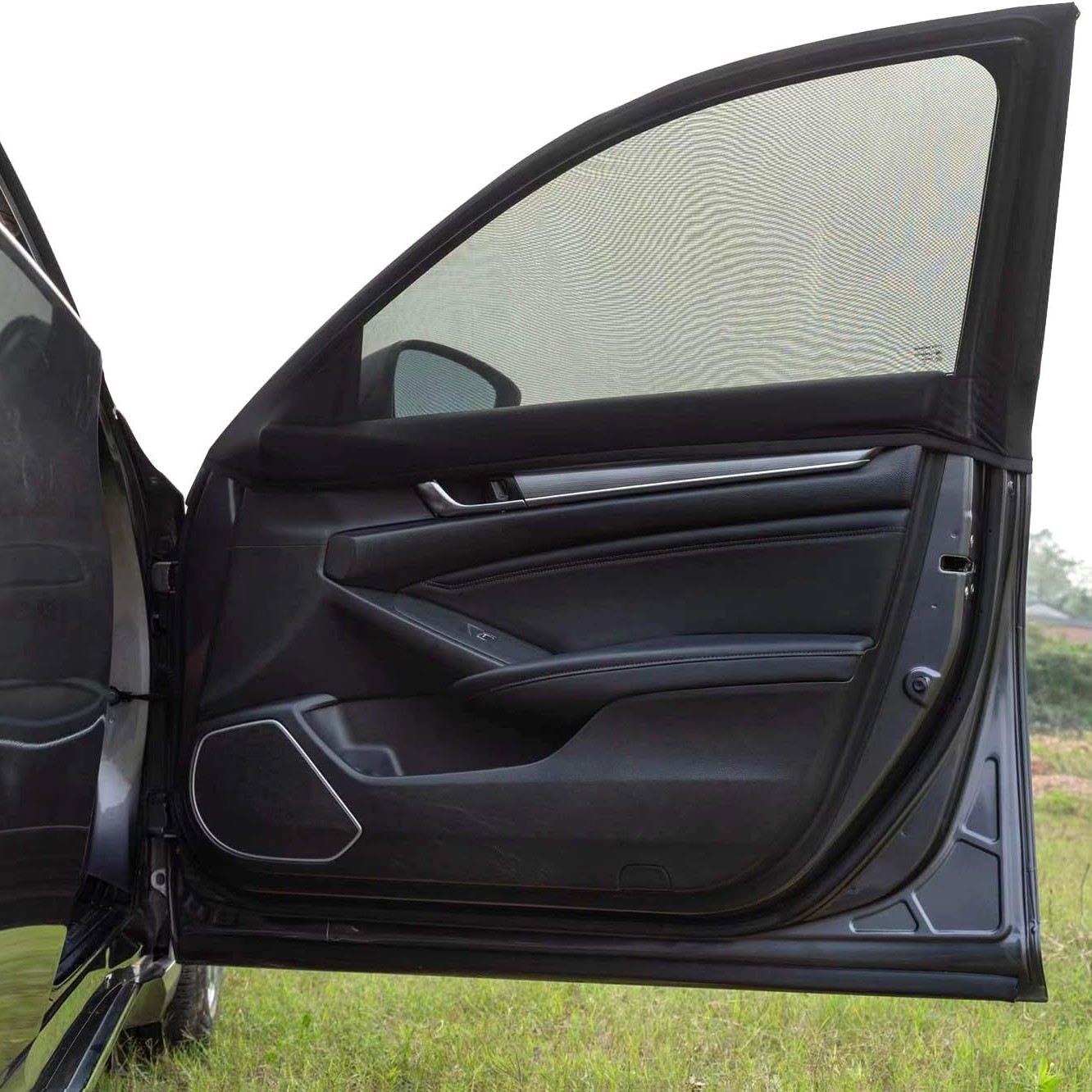 Universal Retractable Camping Car Front Side Curtain Super Elastic Mesh Window Sunshade Curtain Cover Car Sunshade