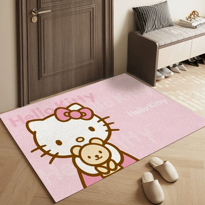 Hellokitty Entrance Door Floor Mat Household Wire Ring Anti-Slip Mat Stain-Resistant and Easy to Care for Entrance Door Mat Drop Shipping (Avtomobil döşəmə paspasları) - katie-bear-40cmx60cm-gold-thickness-no-obstruction-when-opening-the-door