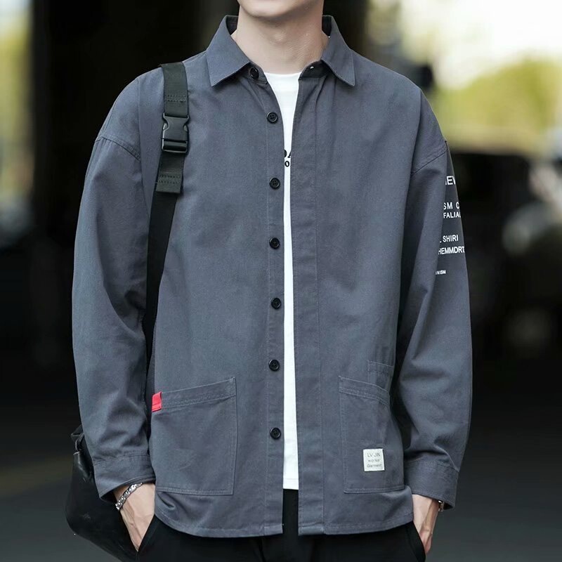 Long-Sleeved Shirt Men's Spring and Autumn Workwear Jacket 2021 New Trendy Ins Sun Protection Casual Top Long-Sleeved Shirt Men's Spring and Autumn Workwear Jacket 2021 New Trendy Ins Sun Protection Casual Top