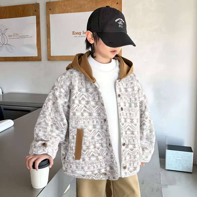 男童春秋2025外套童装新款连帽韩版长袖儿童上衣中大童外穿衣夹克