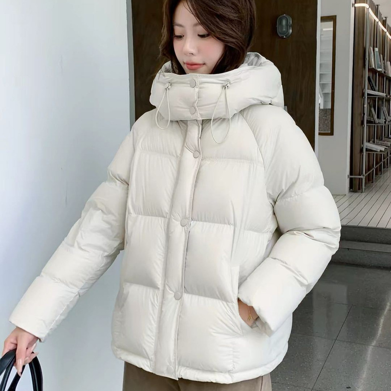 New style detachable hooded down jacket for women, traceable 90% white duck down, suitable for petite figures, thickened winter puffer coat