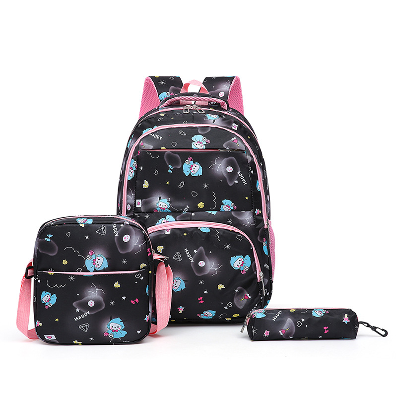 Nueva bolsa compuesta de dibujos animados al por mayor 3 - en - 1 mochila de hombro mochila casual mochila de gran capacidad linda mochila de estudiantes
