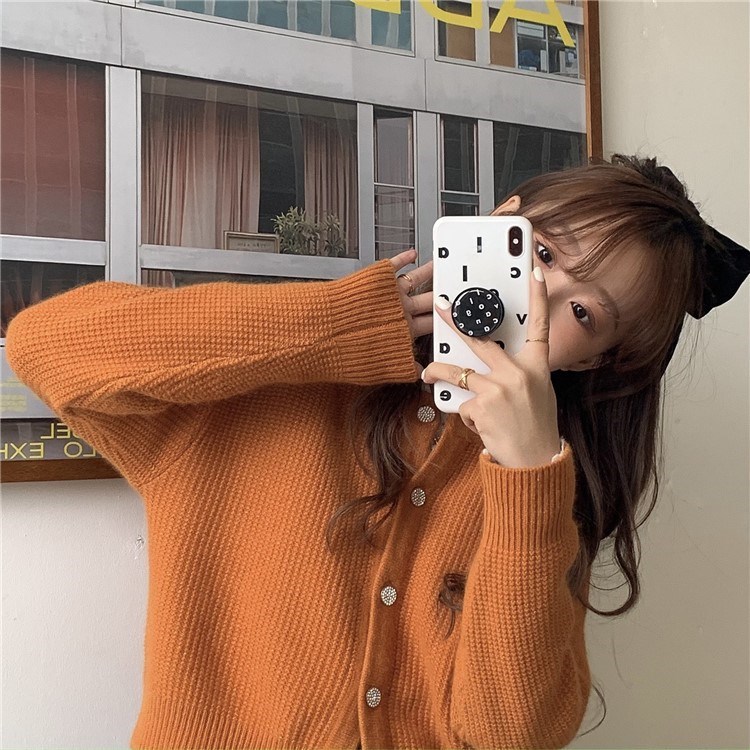 Japanese retro sweater 2022 Autumn new style soft and fluffy knitted sweater, loose short cardigan jacket for women pic 39