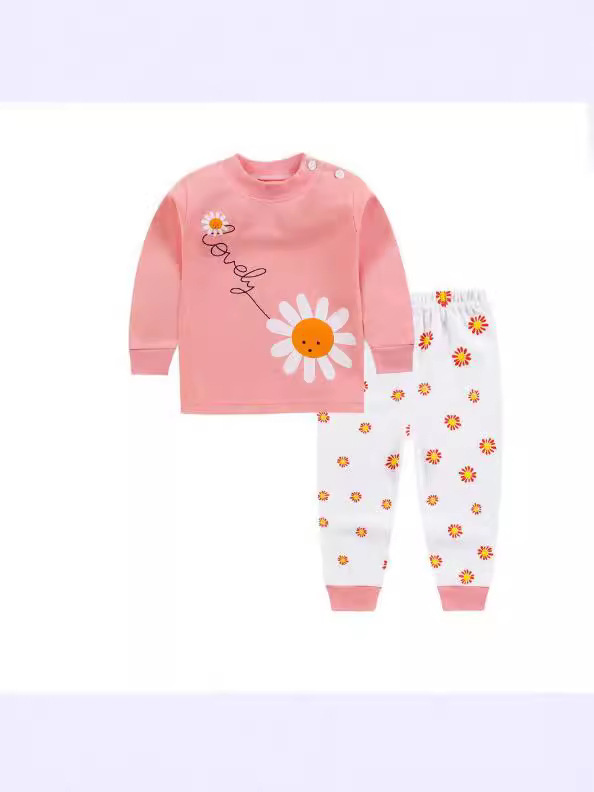 Nueva Ropa Infantil 2025, Conjunto de Ropa Interior Infantil Estilo Coreano para Niños Pequeños y Medianos, Ropa y Pantalones de Otoño, Pijamas para Bebés, Ropa para el Hogar, Venta al por Mayor