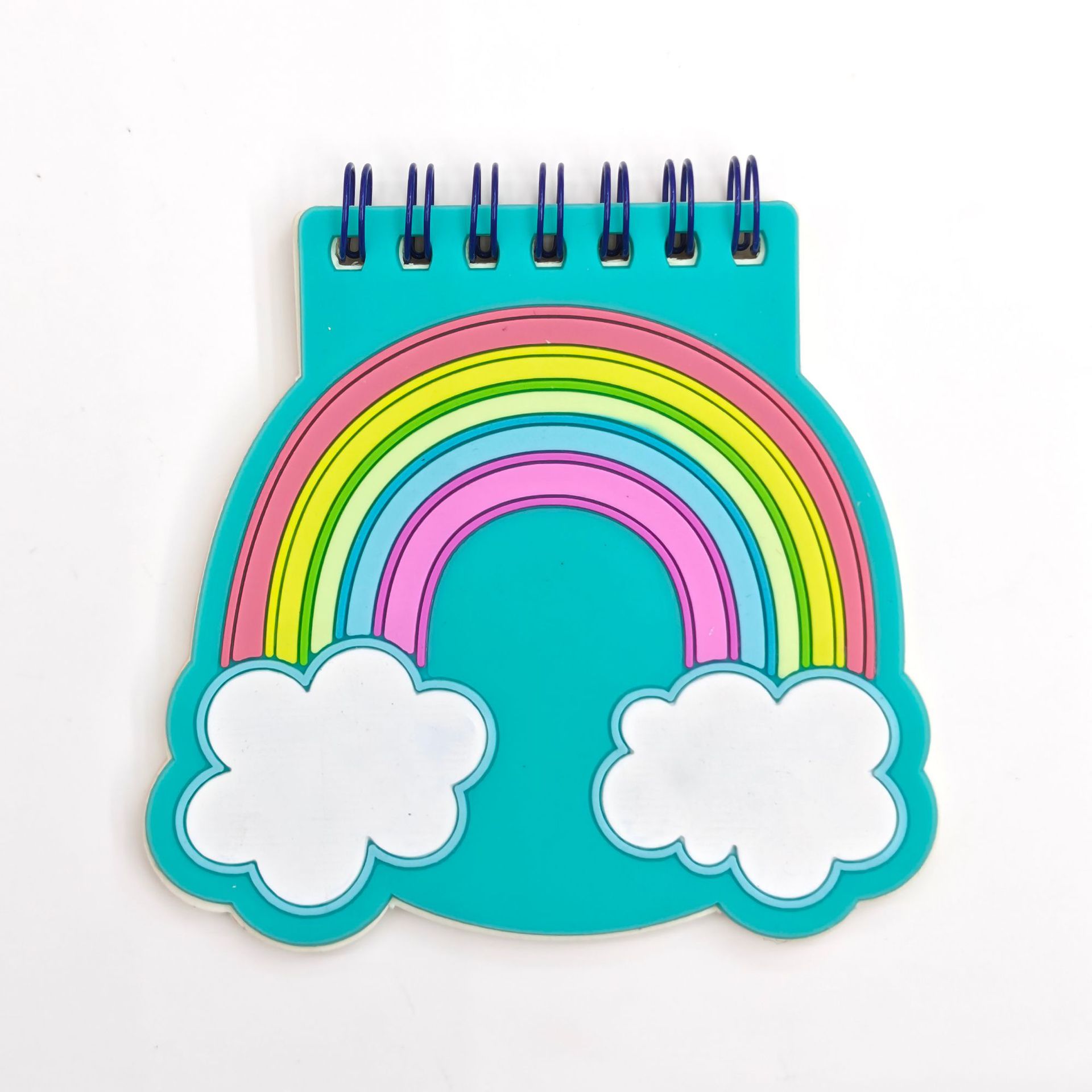 Cubierta de silicona pequeña bobina libro mini dibujos animados especial en forma de cuaderno papelería creativa forma de animal lindo con pluma