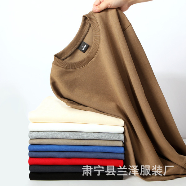 demi-season cotton solid color sweatshirt for men and women