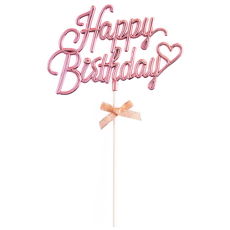 Transfronterizo estereoscopio inglés amor decoración de pastel de cumpleaños mesa de postres decoración de pastel de fiesta