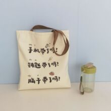 慵懒风单肩包女上班通勤布袋手提袋实用有拉链文创帆布包学生上课