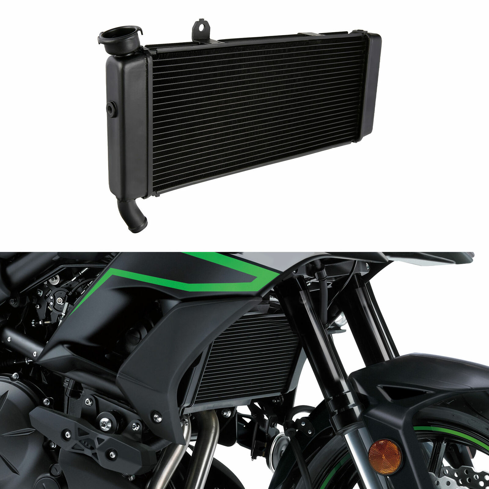 Motorcycle Radiator Suitable for Kawasaki Versys6502015-2022Kle650 Suitable for Kawasaki