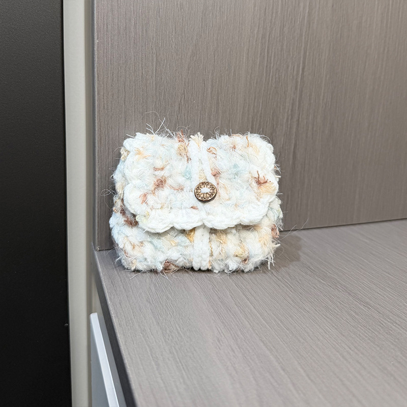 Mini Monedero de Cordón Tejido de Algodón para Uso Diario