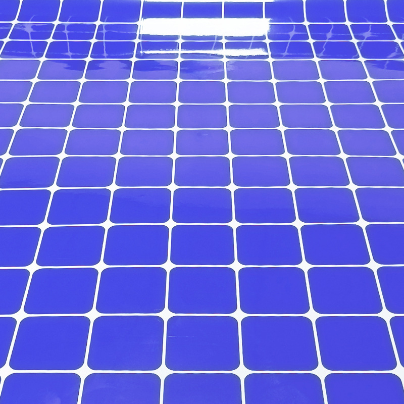 モザイクブルー水槽背景紙高精細海鮮池背景シール不乾性水槽装飾シール|undefined