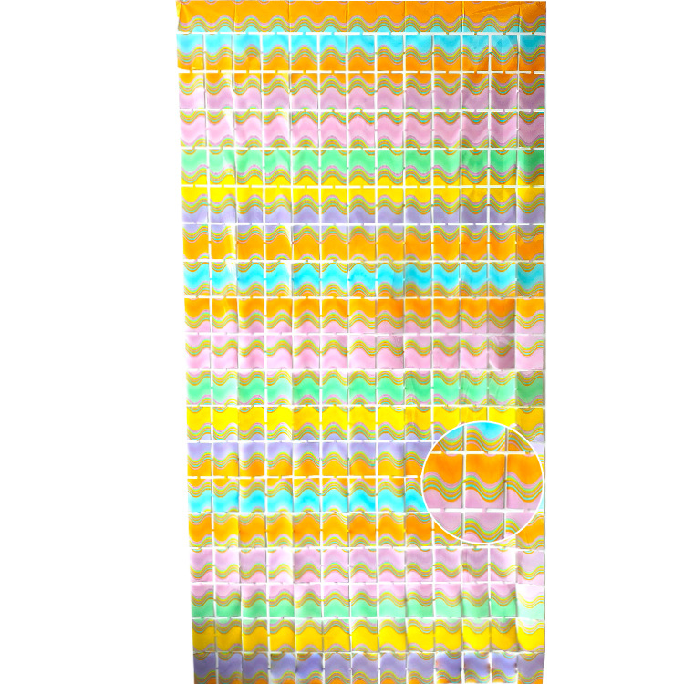 马卡龙浅色波纹