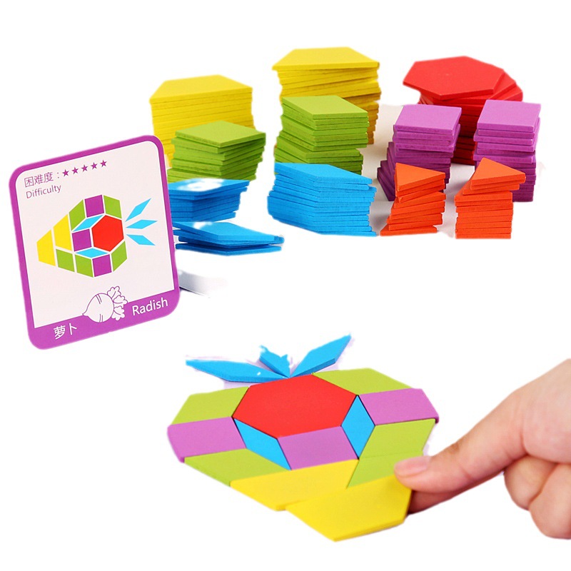 Niños de madera de color siete tablero de hierro caja de almacenamiento rompecabezas rompecabezas educación temprana intelecto juguete de letras digitales