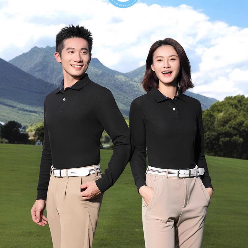 Autumn and Winter New Long-Sleeved T-Shirt Men's Business Casual Lapel Polo Shirt Pure Cotton Polo Shirt Loose Top