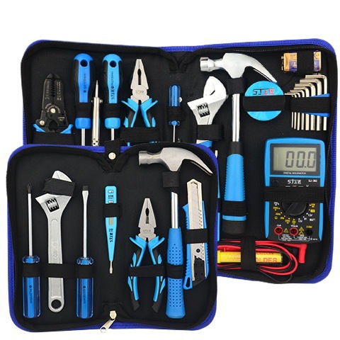 Kit de herramientas para el hogar de Shangjiang, herramientas manuales multifuncionales, kit de herramientas de hardware, conjunto de caja de herramientas eléctricas