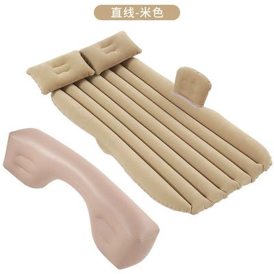 In-Car Travel Inflatable Bed, Vehicle-mounted inflatable bed - default-item-866-straight-split-with-block-beige