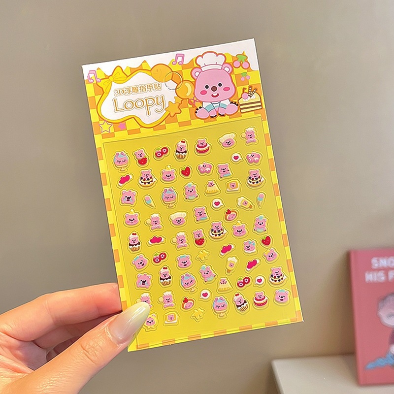 Niños parches de uñas super lindas chicas lindas usan pegatinas de dibujos animados de uñas seguras desmontables parches de uñas al por mayor image 184