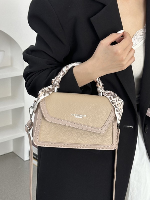 Cross-border retro bolso de mano pequeño para mujeres 2026 nuevo estilo coreano colisión de color de moda extranjera bolso de hombro