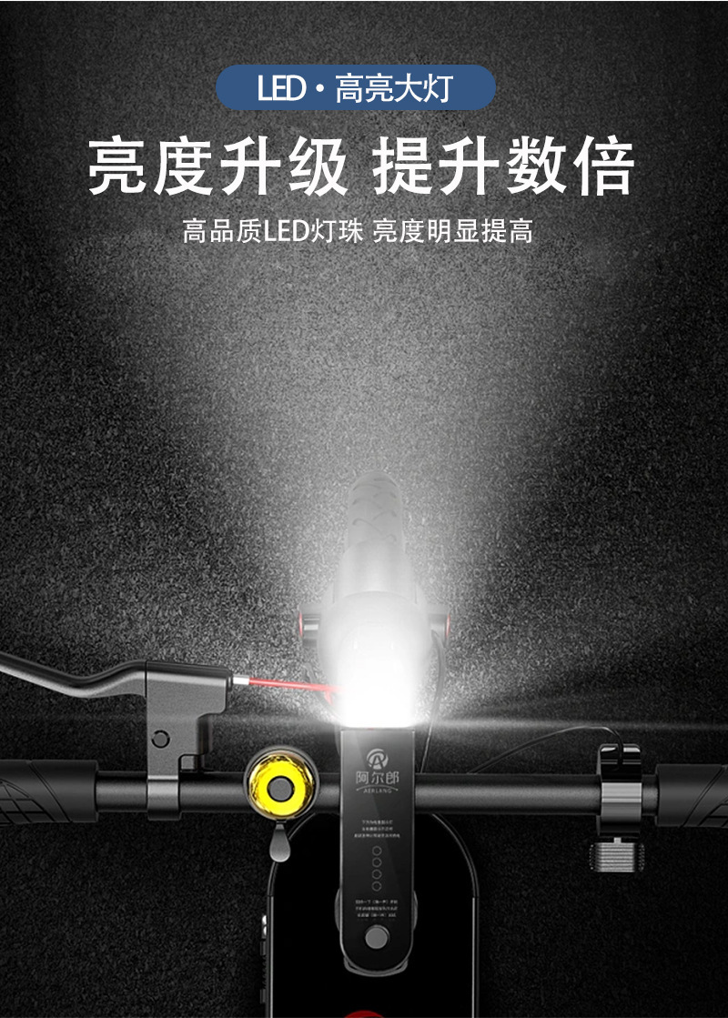 Motorcycle LED Spotlight "Little Cannon" Dual-Color Light 12-80V Electric Vehicle Headlight High-Brightness Integrated High-Low Beam Modified Light