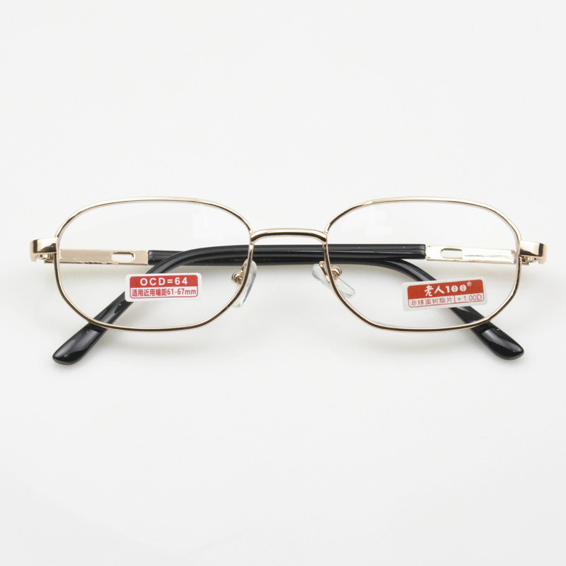 100 reading glasses for the elderly metal full frame reading glasses plexiglass lens reading glasses
