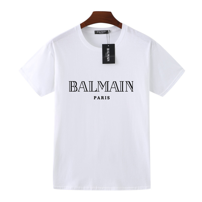 2022 New Ss Spring and Summer New Balmain Balmain Hot Stamping Letter Cotton Loose T-Shirt Design for Men and Women Bb