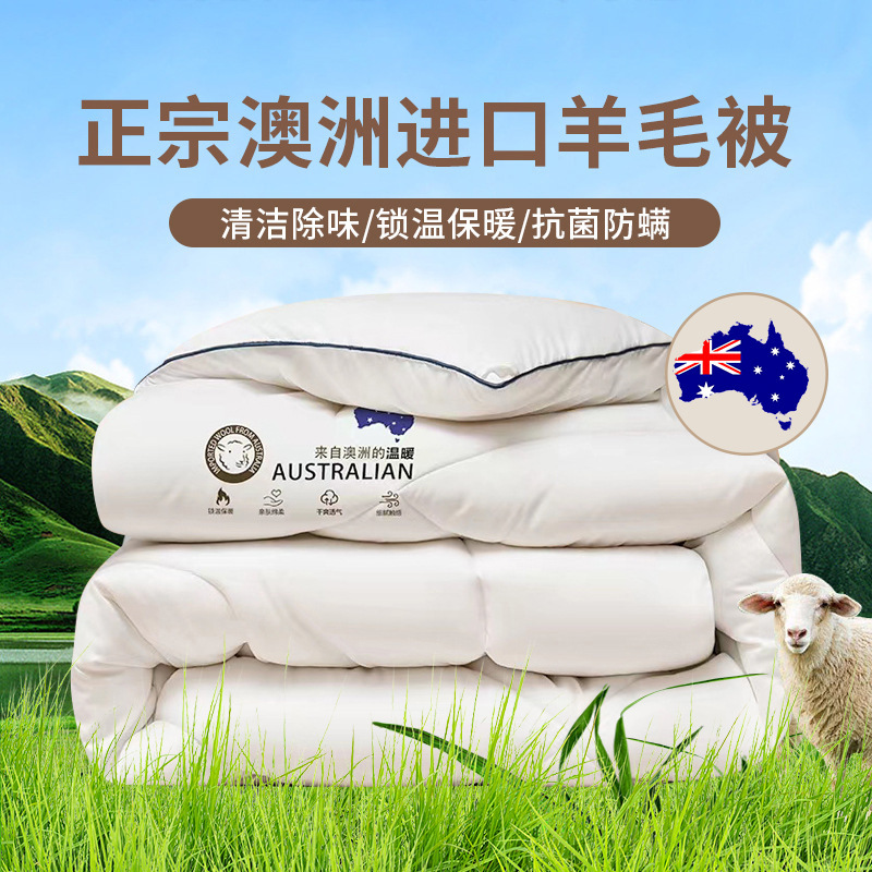 100 imported Australian wool quilt four seasons universal core winter bedding warm cashmere quilt winter quilt gift quilt