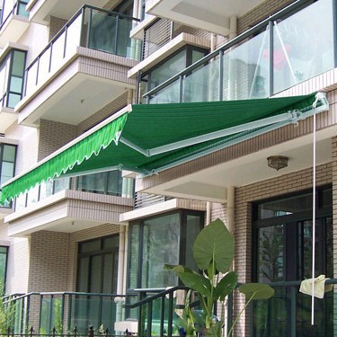 厂家批发户外铝合金手摇式遮阳伸缩雨棚商铺门店遮阳棚