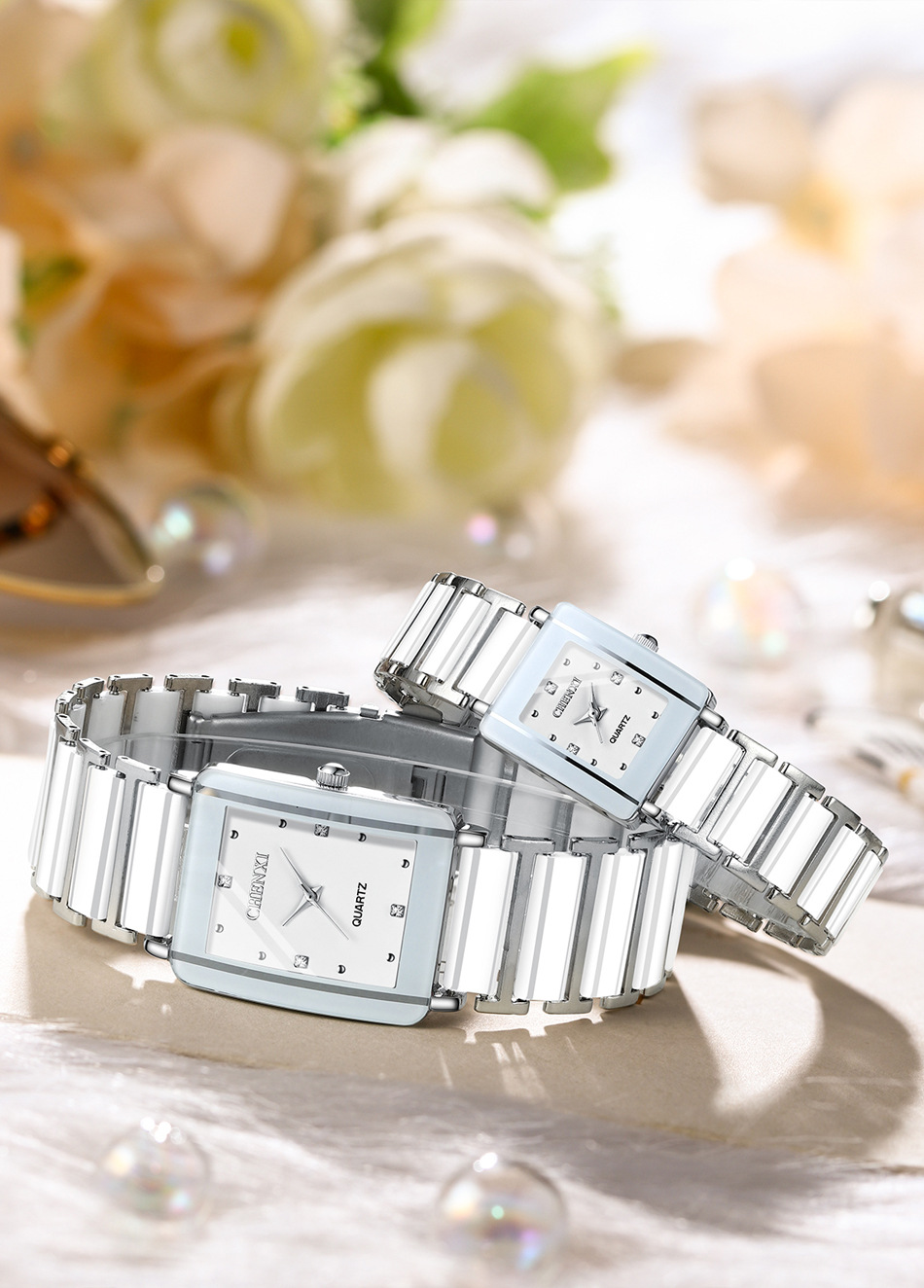 2023 nuovo orologio di vendita caldo CHENXI Dawn popolare orologio da coppia quadrato orologio da donna e da uomo orologio al quarzo moda in ceramica_voghion.com