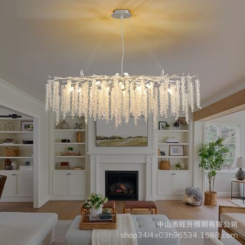 Modern Rectangular Crystal Tree Branch Pendant Light Silver Artistic Decor Indoor Hanging Lamp for Kitchen Island Dining Room Living Room Modern Rectangular Crystal Tree Branch Pendant Light Silver Artistic Decor Indoor Hanging Lamp for Kitchen Island Dining Room Living Room