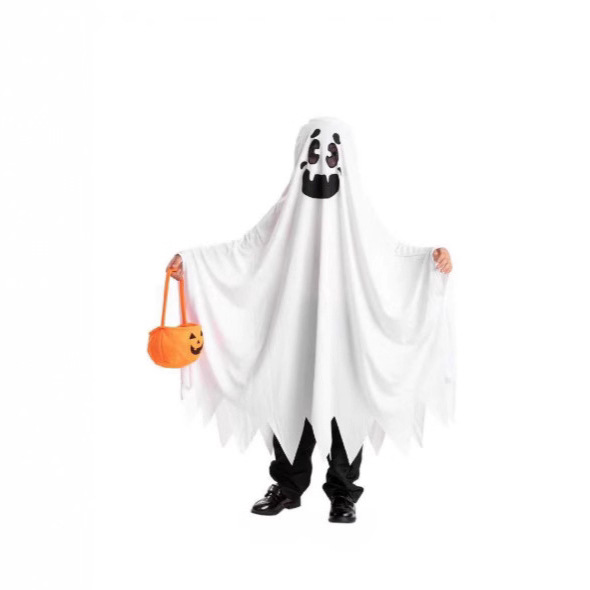 Ghost Adult Cloak Kidsren's Halloween Ghost Costume Boy Costume Family Performance t Decorative White Ghost Cloak
