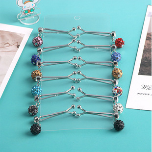 Clay Drill Cap Headscarf Scarf Fixing Pin Rhinestone Hanging Ball Ethnic Style Silk Scarf Buckle Ins Style Geometry