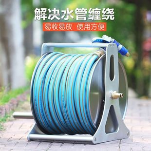 Stainless steel watering car wash 6 water distribution pipe storage rack hanging automatic pipe coiler 4 water distribution pipe frame suit